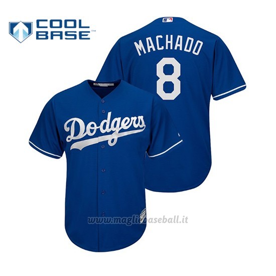 Maglia Baseball Bambino Los Angeles Dodgers Manny Machado Cool Base Majestic Replica Royal